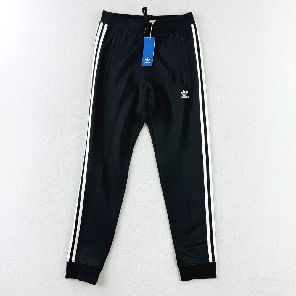 adidas originals‎ 3 Stripes Jogger Sweatpant Size S Mens Black/White IU2353 NWT